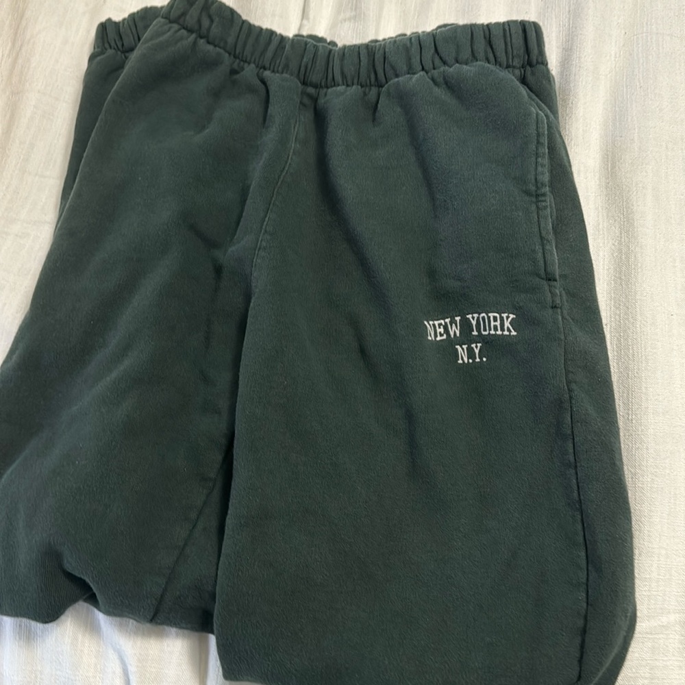 Green sweatpants